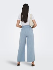 ONLY Blue Paperbag Trousers With Belt - Image 4 of 6