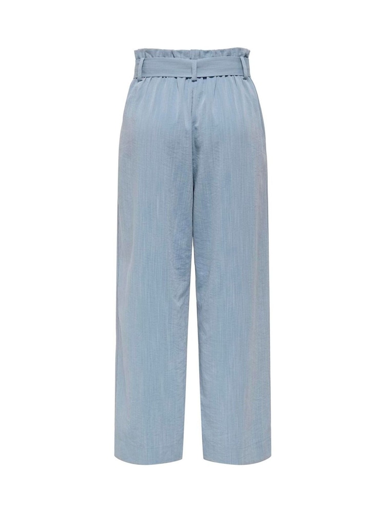 ONLY Blue Paperbag Trousers With Belt - Image 6 of 6