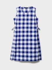 Crew Clothing Blue Charlotte Linen Blend Shift Dress - Image 5 of 5