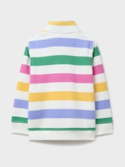 Crew Clothing Pink Stripe Half Zip Sweatshirt - Image 2 of 3
