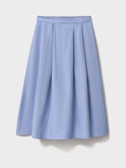 Crew Clothing Blue Gaby Linen Blend Skirt - Image 4 of 4