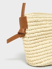 Crew Clothing Natural Decorative Raffia Cross-Body Bag - Image 4 of 4