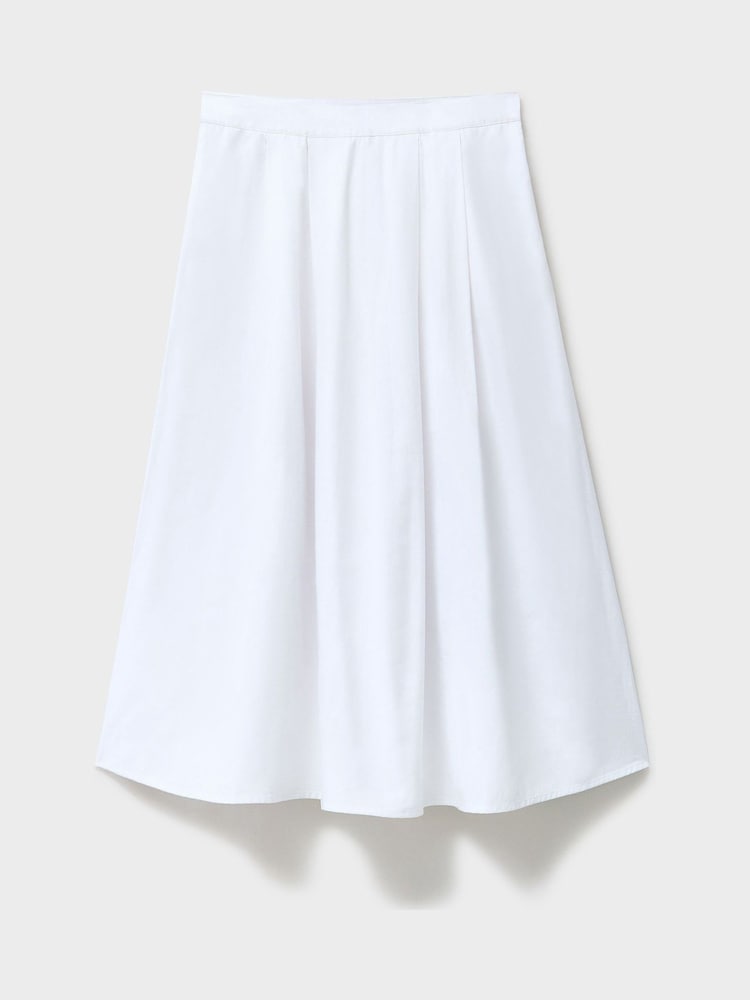 Crew Clothing White Gaby Linen Blend Skirt - Image 5 of 5