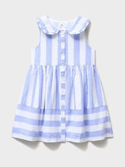 Crew Clothing Purple Sleeveless Peter Pan Collar Dress - Image 1 of 3