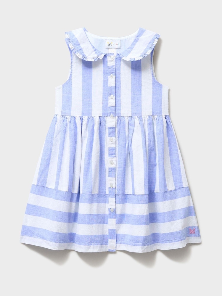 Crew Clothing Purple Sleeveless Peter Pan Collar Dress - Image 1 of 3
