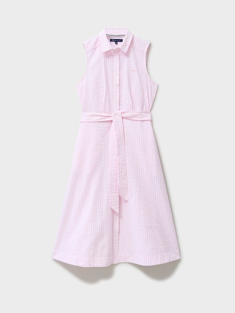 وردي - Crew Clothing Dara Sleeveless Shirt Dress - Image 5 of 5