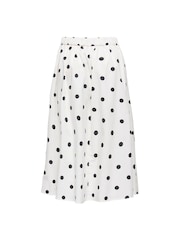 ONLY White Polka Dot Long Pleated Skirt - Image 6 of 6