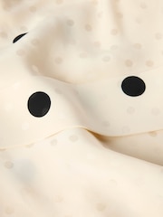 Whistles Cream Jacquard Spot Satin Halterneck Top - Image 5 of 5