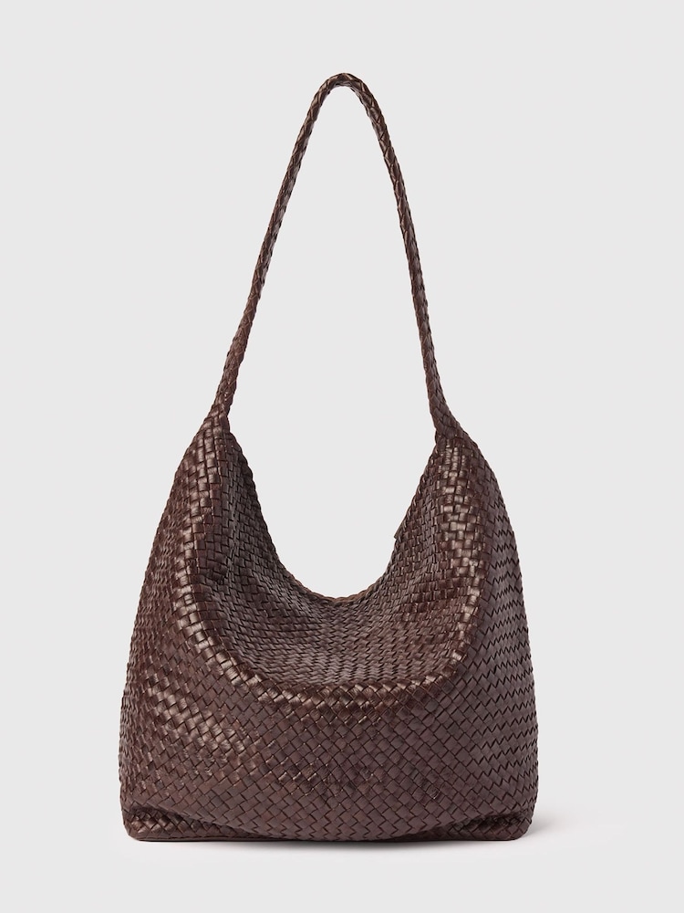 Whistles Brown Woven Tote Bag - Image 2 of 4