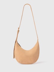 Whistles Nude Small Sia Suede Cross-Body Bag - Image 1 of 4