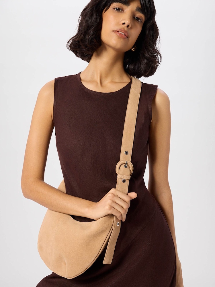 Whistles Nude Small Sia Suede Cross-Body Bag - Image 4 of 4 Whistles Nude Small Sia Suede Cross-Body Bag - Image 4 of 4