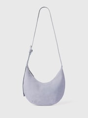 Whistles Blue Small Sia Suede Cross-Body Bag - Image 1 of 4