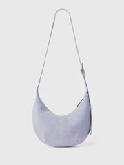 Whistles Blue Small Sia Suede Cross-Body Bag - Image 3 of 4