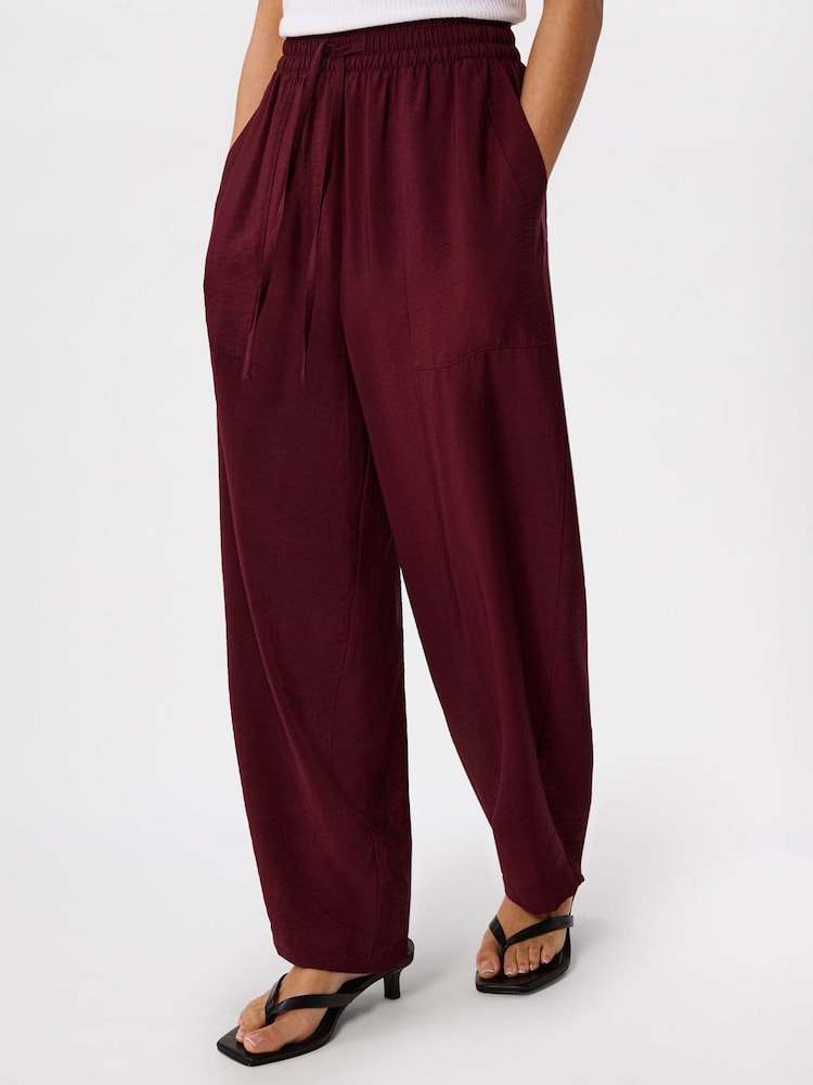 Whistles Purple Petite Tie Waist Trousers - Image 2 of 5