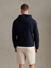 U.S. Polo Assn Blue Drop Shoulder Arch Script Hoodie - Image 4 of 7