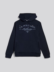 U.S. Polo Assn Blue Drop Shoulder Arch Script Hoodie - Image 5 of 7
