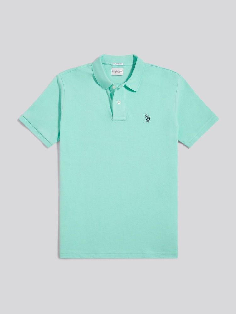U.S. Polo Assn Green DHM Pique Polo Shirt - Image 1 of 3