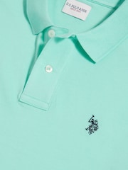 U.S. Polo Assn Green DHM Pique Polo Shirt - Image 3 of 3
