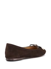 Dune London Brown Leather Hali Ballet Pumps - Image 4 of 6