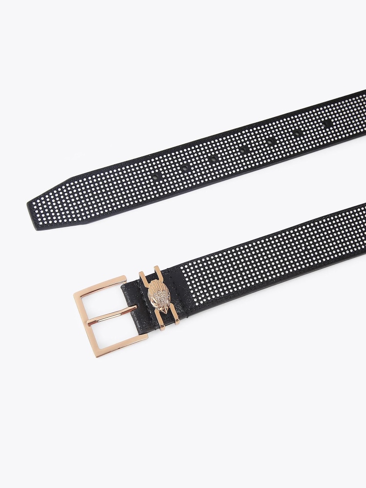 Kurt Geiger London Black Shoreditch Gem 40 Belt - Image 2 of 4 Kurt Geiger London Black Shoreditch Gem 40 Belt - Image 2 of 4