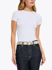 Kurt Geiger London Cream Kurt 30 Belt - Image 4 of 4