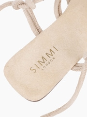 Simmi London Beige Suede Clea Flat Sandals - Image 3 of 4