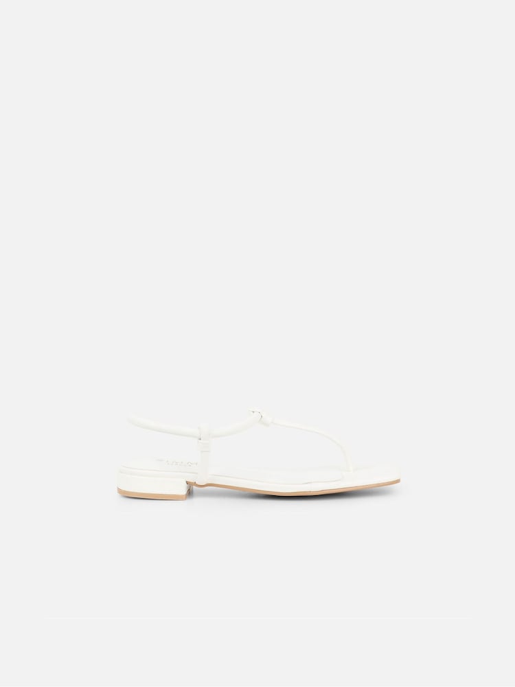 Simmi London White Hanna Flat Sandals - Image 2 of 4