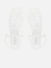 Simmi London White Hanna Flat Sandals - Image 3 of 4