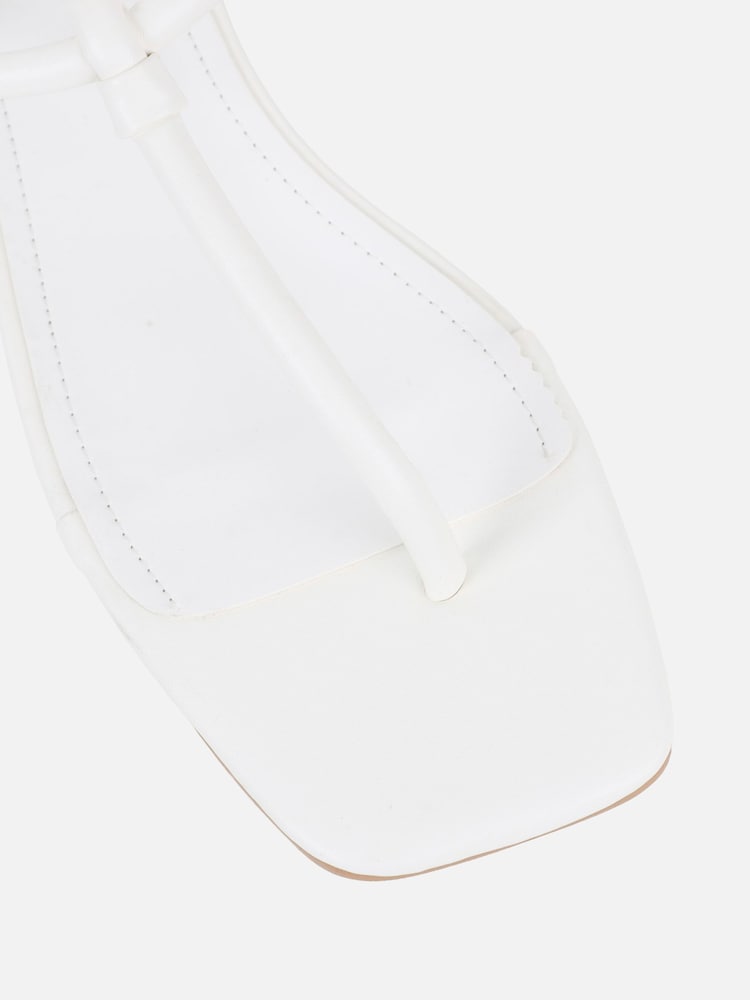 Simmi London White Hanna Flat Sandals - Image 4 of 4