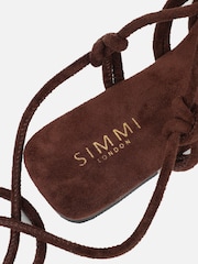 Simmi London Brown Clea Flat Sandals - Image 3 of 4
