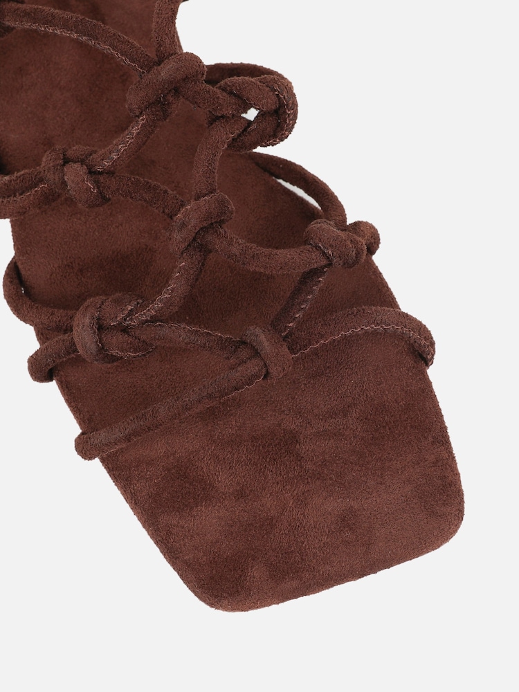 Simmi London Brown Clea Flat Sandals - Image 4 of 4