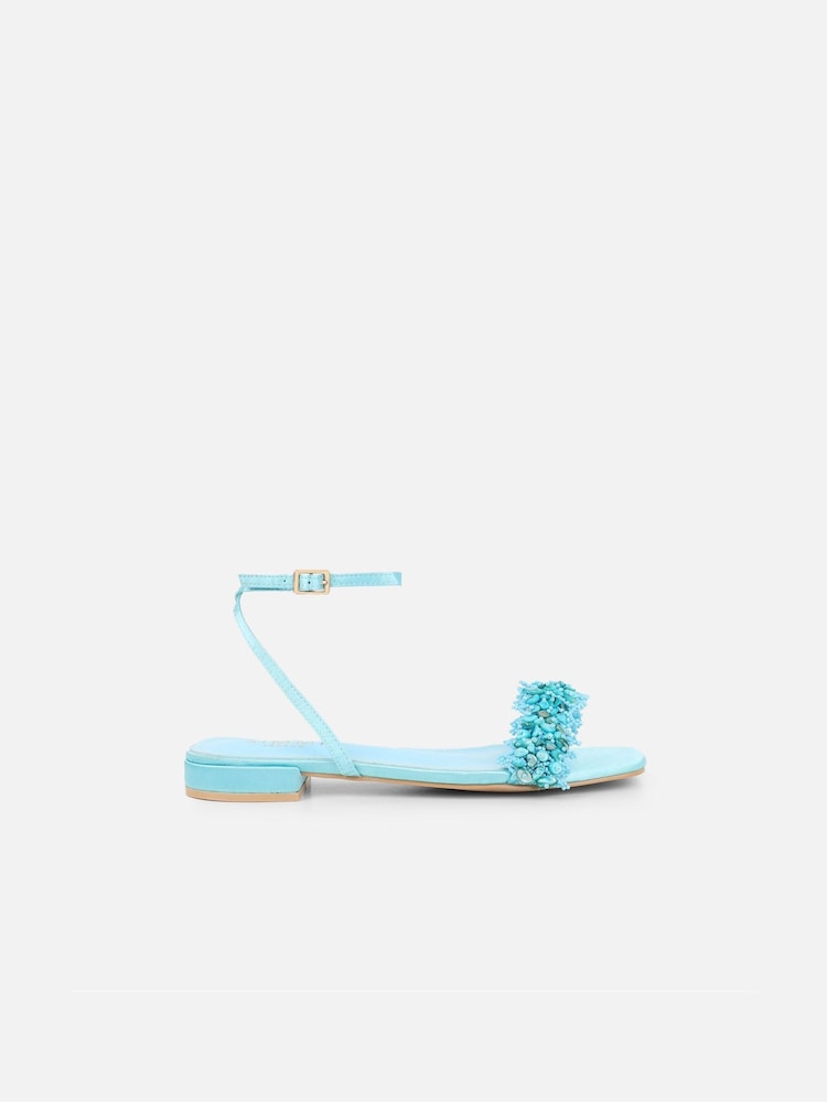 Simmi London Blue Asha Flat Shoes - Image 2 of 4