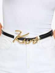 Kurt Geiger London Black Kurt 15 Belt - Image 1 of 4