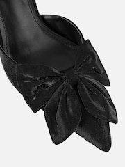 Simmi London Black Susan Bow Detail Court Sandals - Image 4 of 4