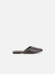 Simmi London Brown Nichola Woven Embossed Mules - Image 2 of 4