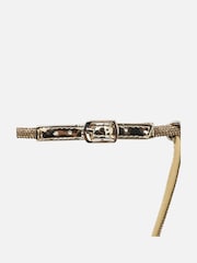 Simmi London Gold Sharon Diamante Knot Heeled Sandals - Image 3 of 4
