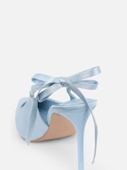 Simmi London Blue Celina Bow Detail Slingback Court Shoes - Image 3 of 4