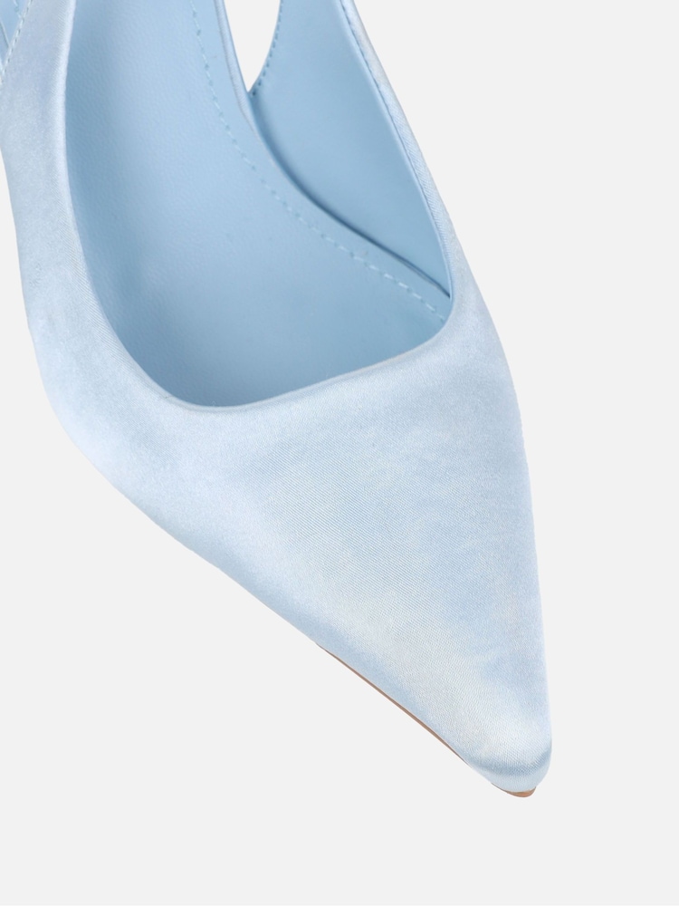 Simmi London Blue Celina Bow Detail Slingback Court Shoes - Image 4 of 4 Simmi London Blue Celina Bow Detail Slingback Court Shoes - Image 4 of 4
