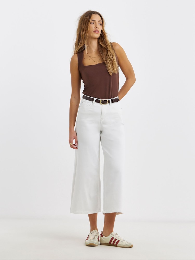 Simply Be Crop Wide Leg Jeans - Imagen 1 de 4