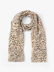Mint Velvet Allison Leopard Print Lightweight Scarf - Image 3 of 4