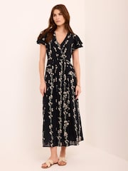 Mint Velvet Blue Floral Print Maxi Dress - Image 1 of 8