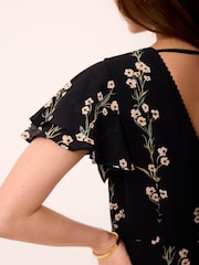 Mint Velvet Blue Floral Print Maxi Dress - Image 5 of 8
