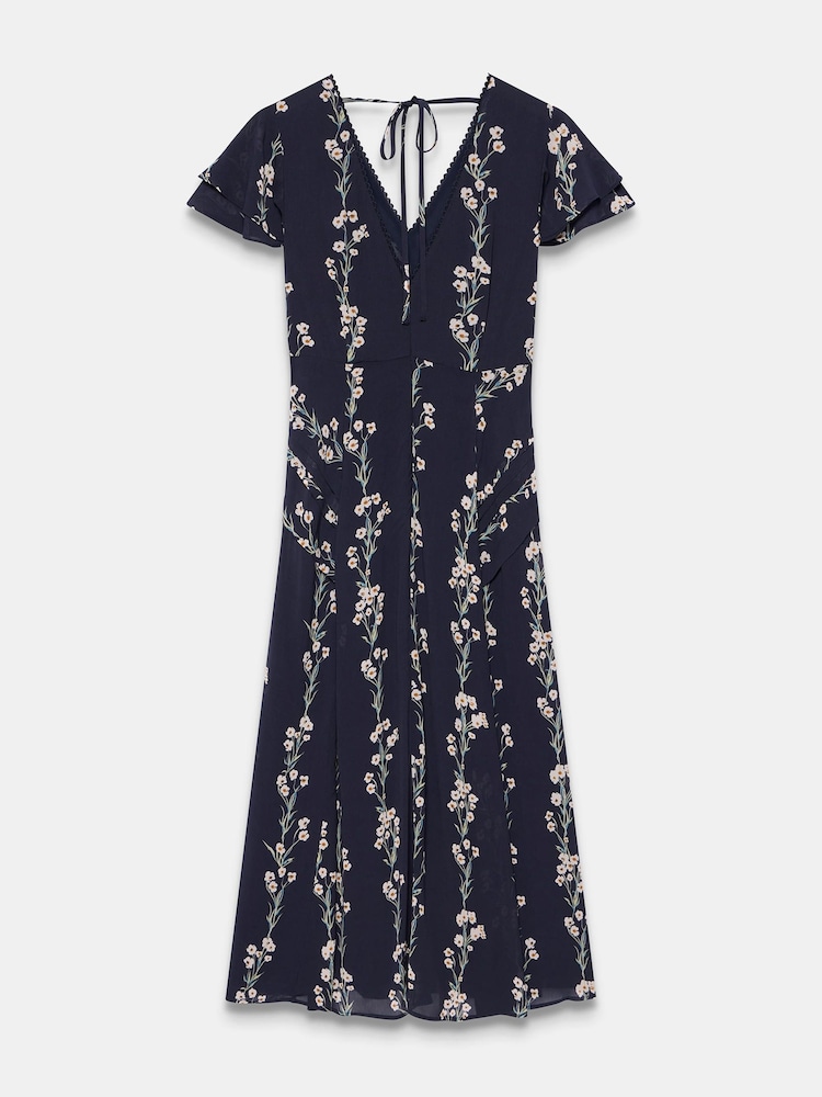 Mint Velvet Blue Floral Print Maxi Dress - Image 8 of 8