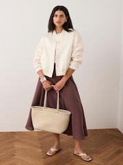 Mint Velvet Brown Full Midi Skirt - Image 2 of 5