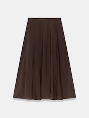 Mint Velvet Brown Full Midi Skirt - Image 4 of 5