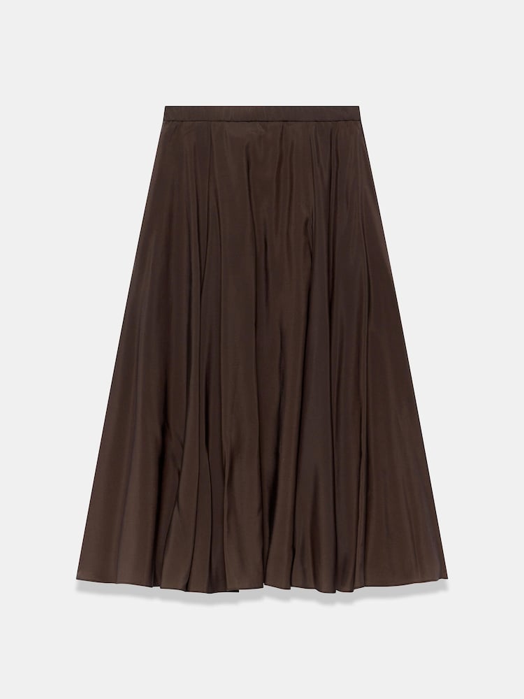 Mint Velvet Brown Full Midi Skirt - Image 5 of 5
