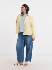 Simply Be Yellow Button Through Shacket - Image 3 of 4