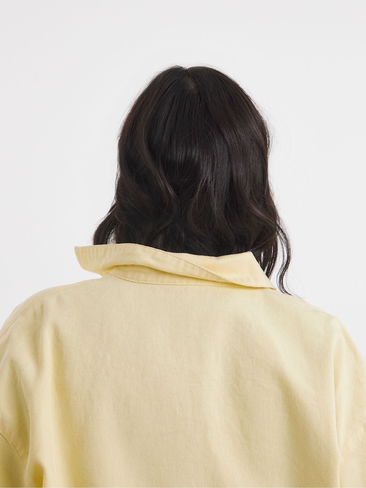 Simply Be Yellow Button Through Shacket - Image 4 of 4