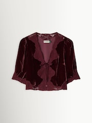 Rixo Red Ursula Bordeaux Top - Image 1 of 1