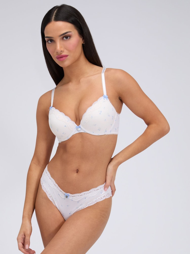Boux Avenue White Daphne Print Briefs - Image 5 of 5